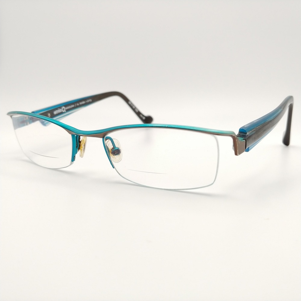 Etnia Barcelona Eyeglasses Womens Medium Teal Brown AL RAHBA GYTQ Frames Spain